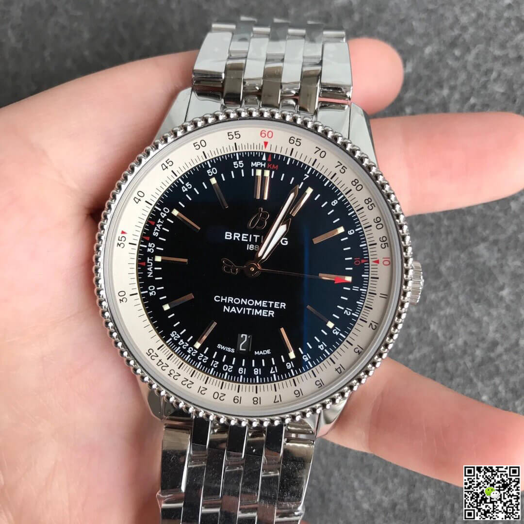 Breitling Navitimer 1 A17326211B1A1 V7 Factory Black Dial