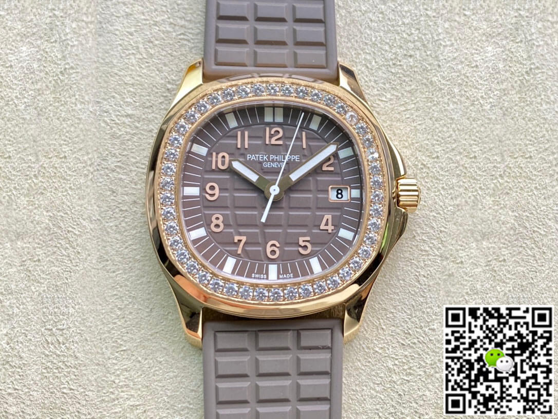 Patek Philippe Aquanaut Quartz Ladies 5067A PPF Factory Rose Gold Diamond-set Bezel