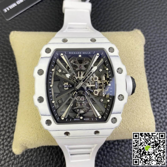 Richard Mille RM12-01 Tourbillon RM Factory White Rubber Strap
