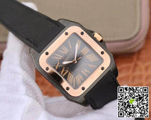 Cartier De Santos 100th Anniversary W2020009 RB Factory 18K Rose Gold Black Dial