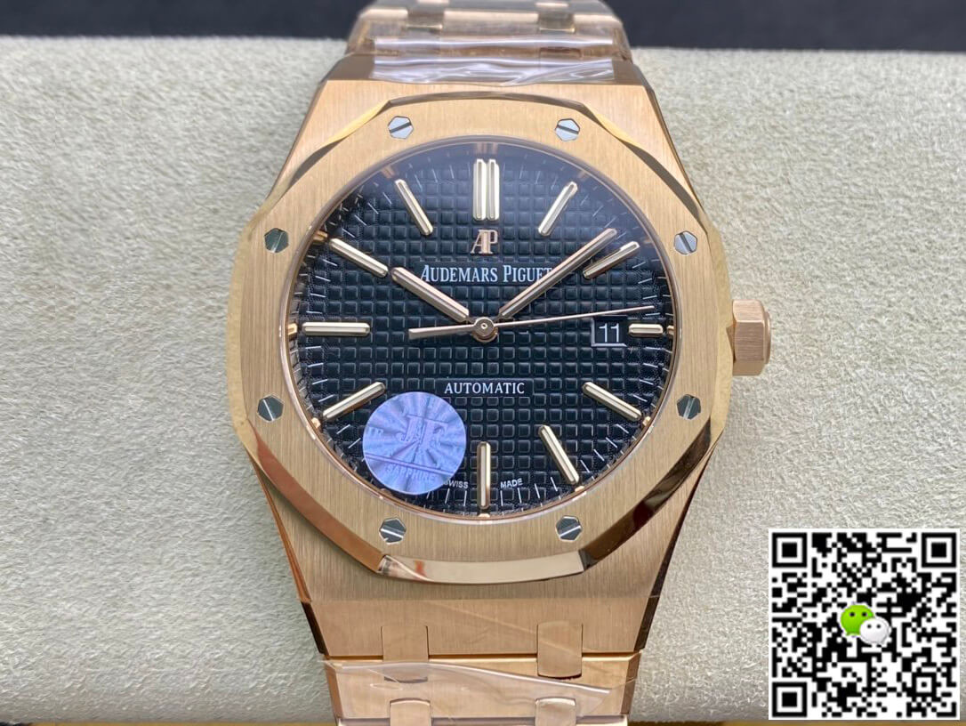 Audemars Piguet Royal Oak Rose Gold 15450 JF Factory V5 Black Dial