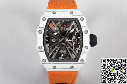 Richard Mille RM12-01 Tourbillon RM Factory Carbon Fiber Case Orange Strap