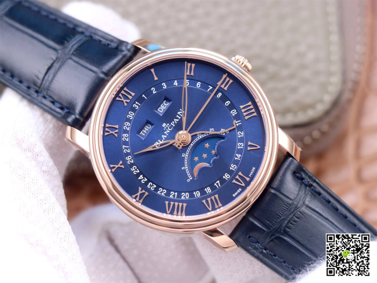 Blancpain Villeret 6654-3640-55 OM Factory V3 Blue Dial