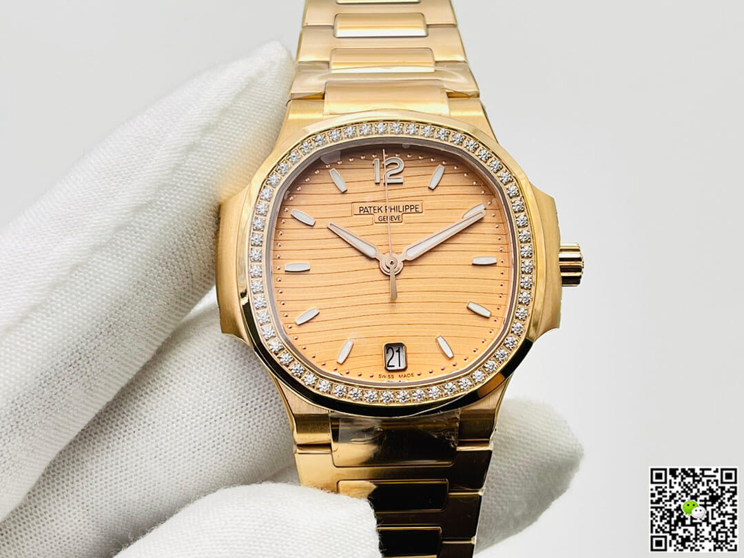 Patek Philippe Nautilus Ladies 7118/1200R-010 3K Factory Gold Dial