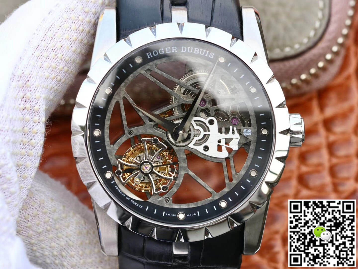 Roger Dubuis Excalibur RDDBEX0393 JB Factory Tourbillon Stainless Steel Case