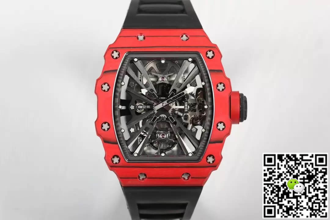 Richard Mille RM12-01 Tourbillon RM Factory Red Case Black Rubber Strap