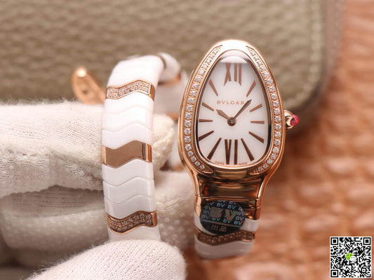 Bvlgari Serpenti 102202 BV Factory Rose Gold White Dial