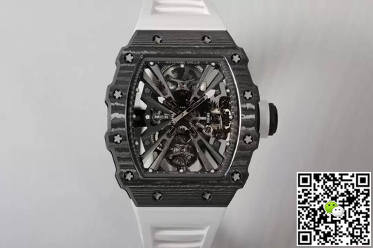Richard Mille RM12-01 Tourbillon RM Factory Carbon Fiber White Strap