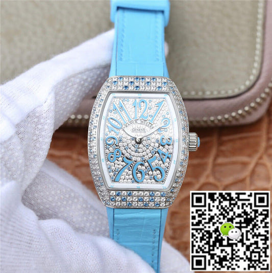 Franck Muller Ladies Collection V 32 SC AT FO D CD (BL) ABF Factory Diamond-set Bezel