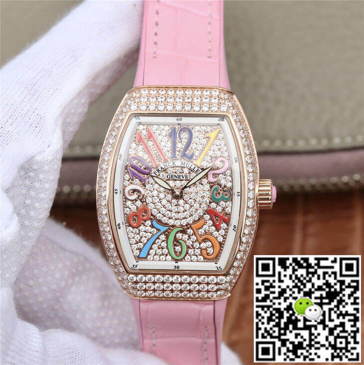 Franck Muller Vanguard Ladies ABF Factory Rose Gold Diamond-set Dial