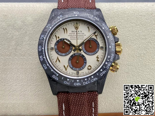 Rolex Daytona Cosmograph Diw Custom Version Noob Factory Brown Strap