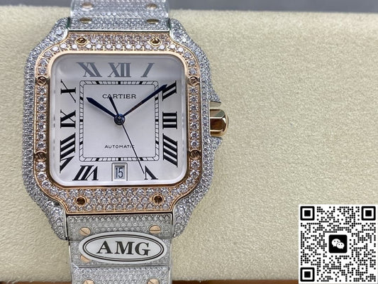 Cartier Santos W2SA0021 AMG factory date display