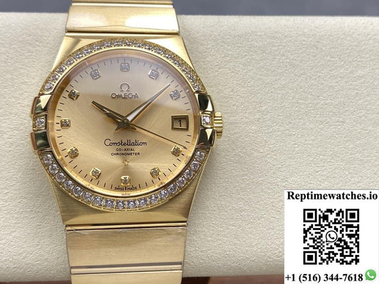 Omega Constellation 123.55.38.21.58.001 OM Factory Date Display