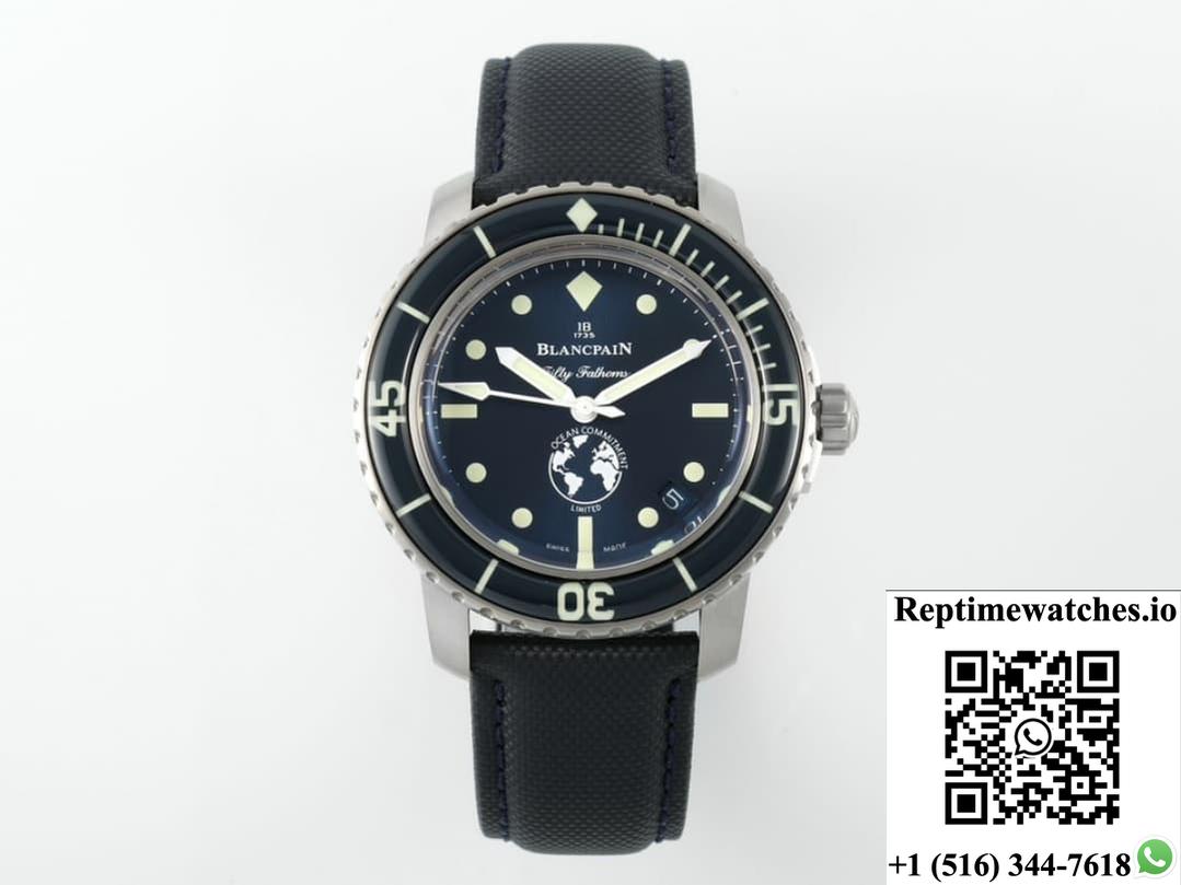 Blancpain Fifty Fathoms 5008-11B40-Naoa Zf Factory Blue Dial-Rep Time Watches