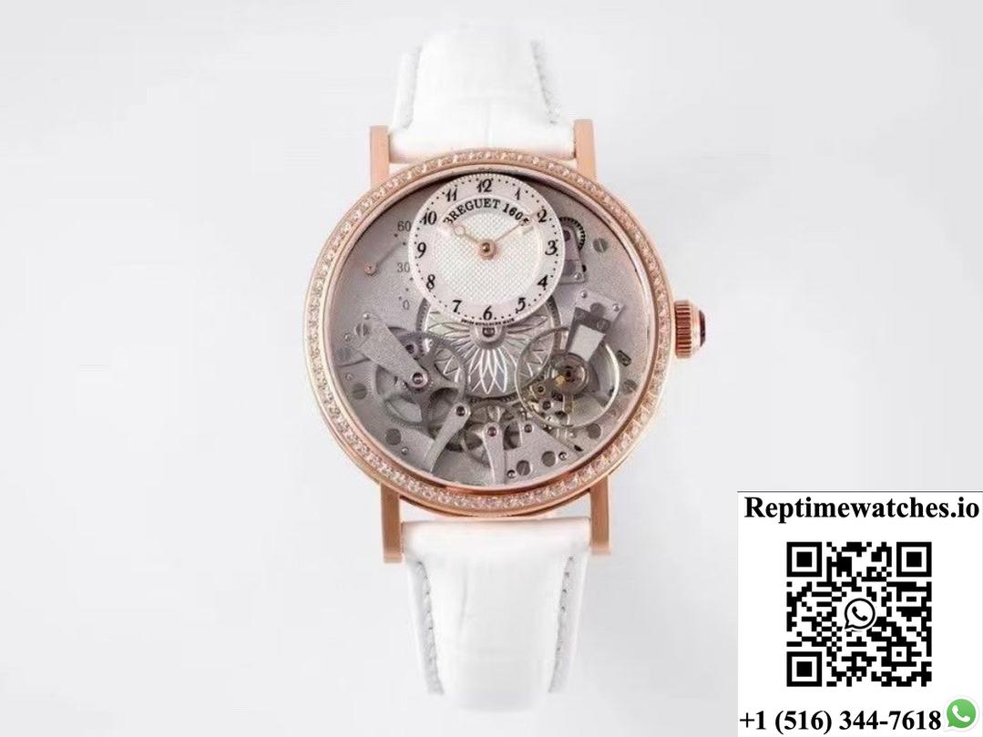 Breguet Heritage 7038BR-18-9V6-D00D ZF factory alligator leather strap