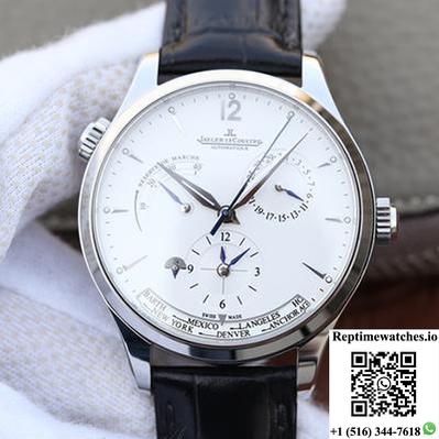 Jaeger-Lecoultre Master Geographic Steel 1428421 Silver Dial-Rep Time Watches