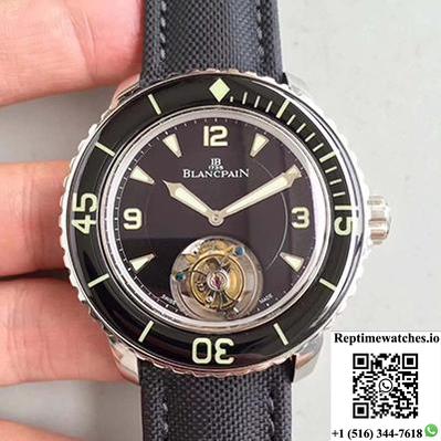 Blancpain Fifty Fathoms Tourbillon Jb Factory Black Dial-Rep Time Watches