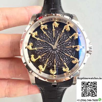 Roger Dubuis Excalibur Knights Of The Round Table Ii Rddbex0495 Black Dial-Rep Time Watches