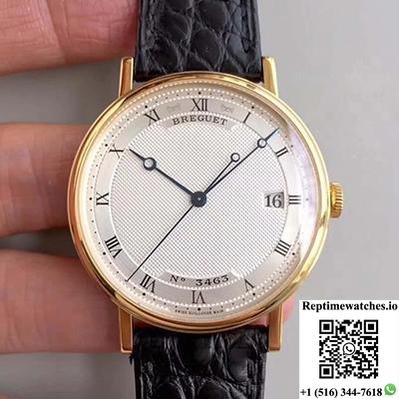 Breguet Classique 5177Ba/12/9V6 Yellow Gold Mks Factory Silver Dial-Rep Time Watches