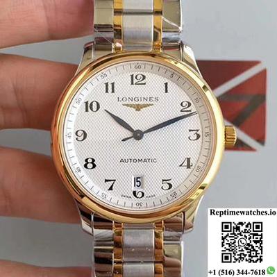 Longines Master Collection Kz Factory White Textured Dial-Rep Time Watches