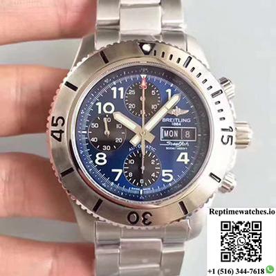 Breitling Superocean Chronograph Steelfish A13341C3/C893/227X/A20Basa.1 Blue Dial-Rep Time Watches