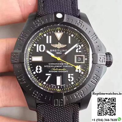 Breitling Avenger Seawolf Blacksteel Code Yellow M17330B2 Gf Factory Black Dial-Rep Time Watches