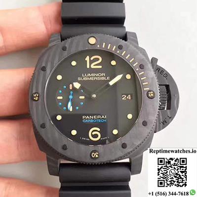 Panerai Luminor Submersible 1950 Pam616 Vs Factory V3 Black Dial-Rep Time Watches