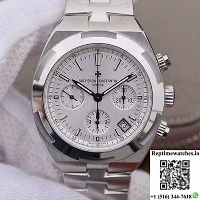 Vacheron Constantin Overseas Chronograph 5500V/110A-B075 8F Factory Silver Dial-Rep Time Watches