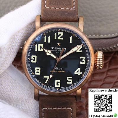 Zenith Pilot Type 20 Extra Special Bronze 29.2430.679.21.C753 Xf Factory Black Dial-Rep Time Watches