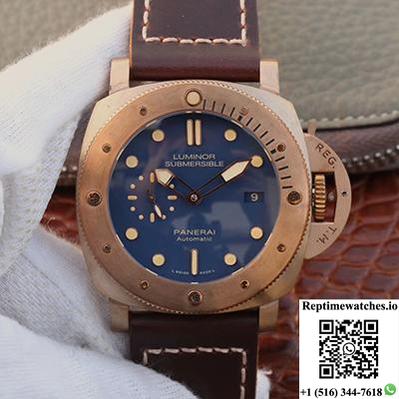 Panerai Luminor Submersible 1950 3 Days Automatic Bronzo Pam671 Vs Factory V2 Blue Dial-Rep Time Watches