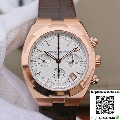 Vacheron Constantin Overseas Chronograph 5500V/000R-B074 8F Factory Silver Dial-Rep Time Watches
