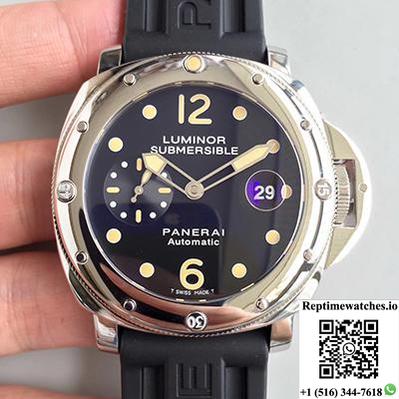 Panerai Luminor Submersible Pam024 V2 Black Dial-Rep Time Watches
