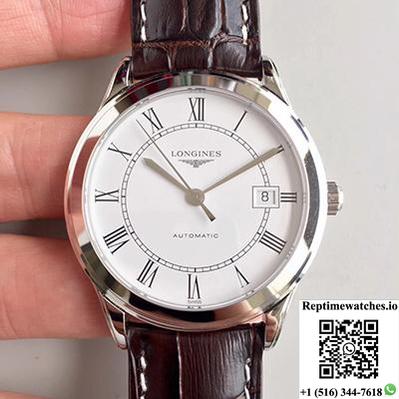 Longines Record L2.820.4.11.2 White Dial-Rep Time Watches