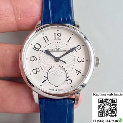 Jaeger-Lecoultre Rendez-Vous 3448420 Blue Leather Strap White Dial-Rep Time Watches