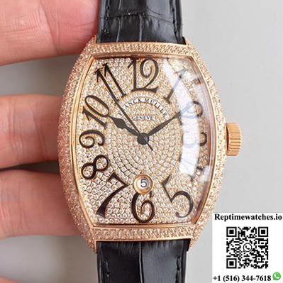 Franck Muller 8880 Sc Dt Rose Gold Diamonds Dial-Rep Time Watches
