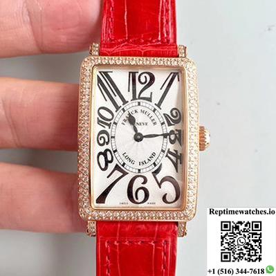 Franck Muller Ladies Long Island 1952 952 Qz D Cd Gf Factory Silver Dial-Rep Time Watches