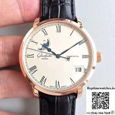 Glashutte Senator Panorama Date Moon Phase 100-04-32-15-04 Gf Factory White Dial-Rep Time Watches