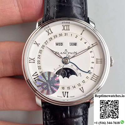 Blancpain Villeret 6654A-1127-55B Om Factory V2 White Dial-Rep Time Watches