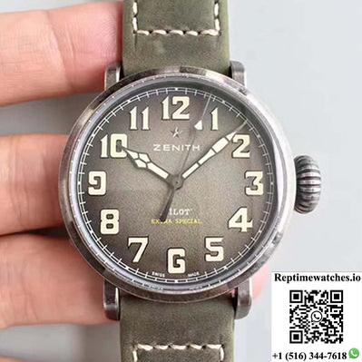 Zenith Pilot Type 20 Extra Special Ton Up 11.2430.679.21.C801 Xf Factory Anthracite Dial-Rep Time Watches