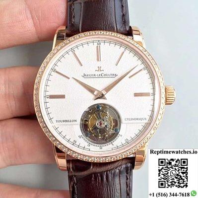 Jaeger-Lecoultre Master Ultra Thin Q1322410 Tourbillon Beige Dial-Rep Time Watches