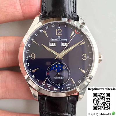 Jaeger-Lecoultre Master Calendar 1558420 Km Factory Blue Dial-Rep Time Watches