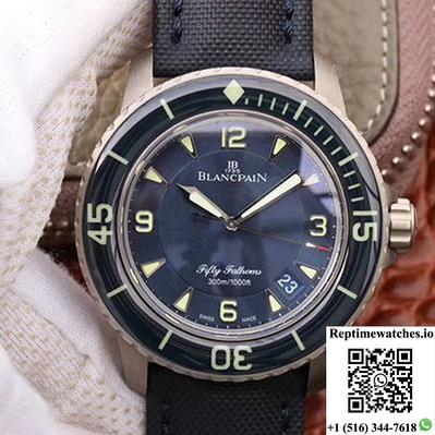 Blancpain Fifty Fathoms 5015-12B40-O52 Zf Factory Blue Dial-Rep Time Watches