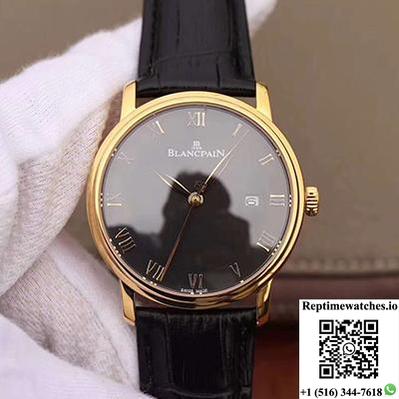 Blancpain Villeret Ultraplate 6651-1127-55B Zf Factory Black Dial-Rep Time Watches