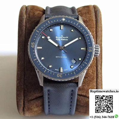 Blancpain Fifty Fathoms Bathyscaphe 5000-0240-O52A Zf Factory Blue Dial-Rep Time Watches
