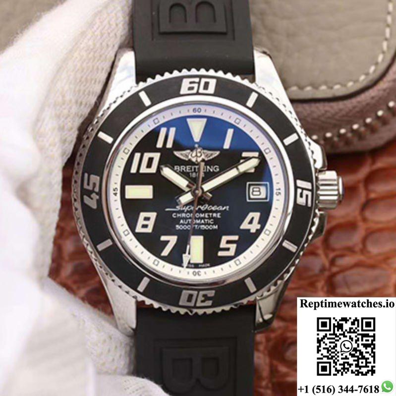 Breitling Superocean 42 Abyss White A1736402/Ba29 Zf Factory Black Dial-Rep Time Watches
