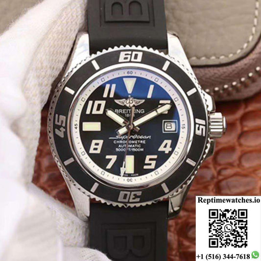 Breitling Superocean 42 Abyss White A1736402/Ba29 Zf Factory Black Dial-Rep Time Watches