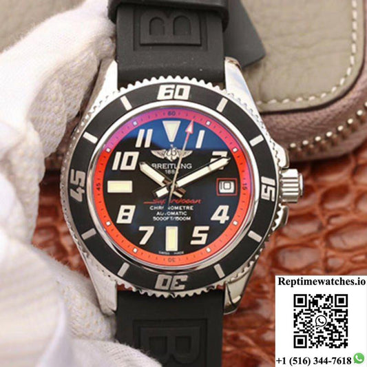 Breitling Superocean 42 Abyss Red A1736402/Ba31Bkrd Zf Factory Black Dial-Rep Time Watches