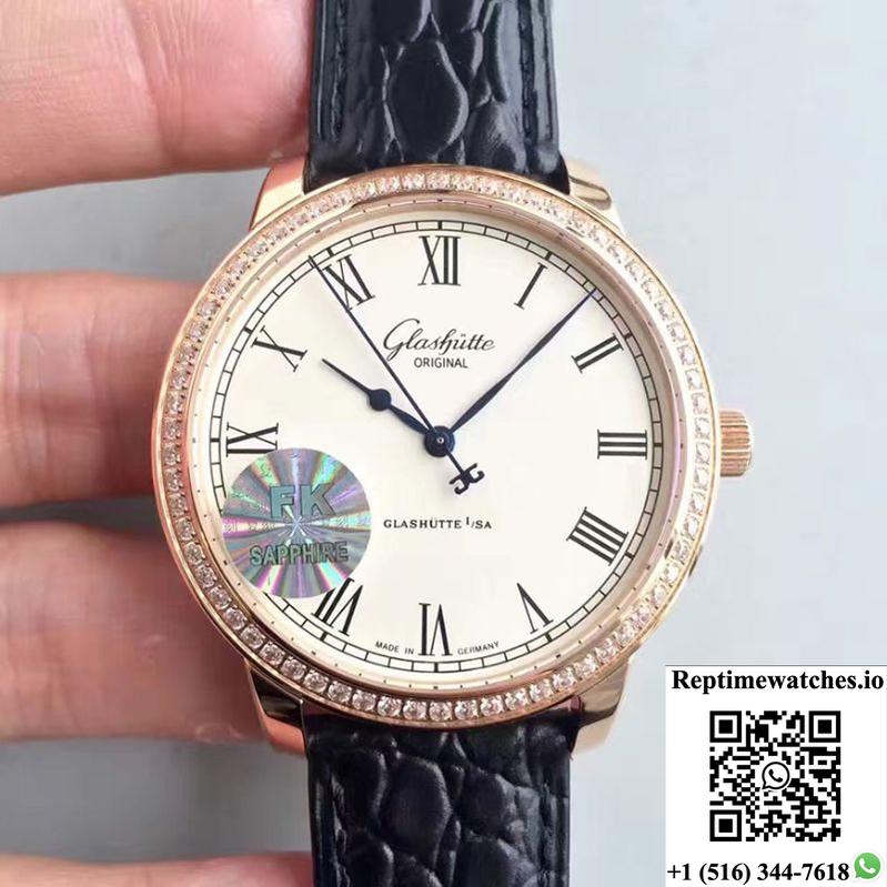 Glashutte Original Senator Excellence 1-39-52-01-01-04 V4 Fk Factory Rose Gold Case White Dial-Rep Time Watches
