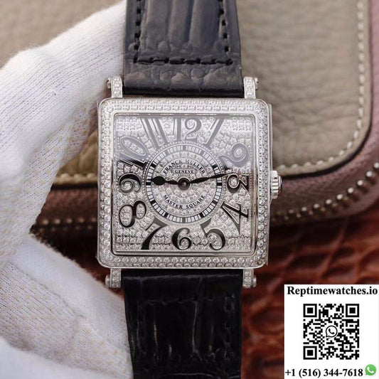Franck Muller Master Square Ladies 6002 M Qz D Diamond Dial Gf Factory-Rep Time Watches