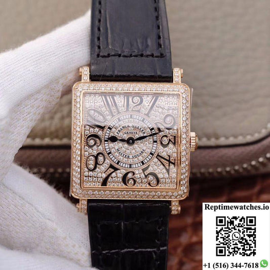 Franck Muller Master Square Ladies 6002 M Qz D Gf Factory Diamond Dial-Rep Time Watches